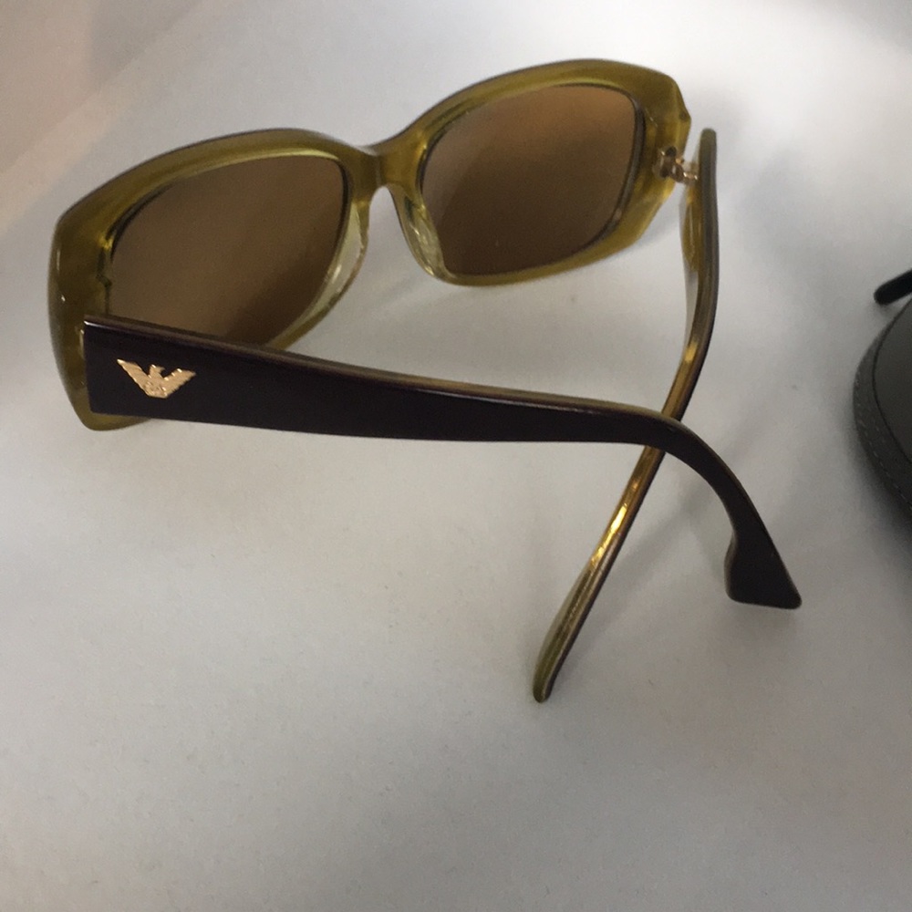 Vintage Designer EMPORIO ARMANI Tortoise Eyeglasses Sunglasses Frames & Case - Picture 2 of 16